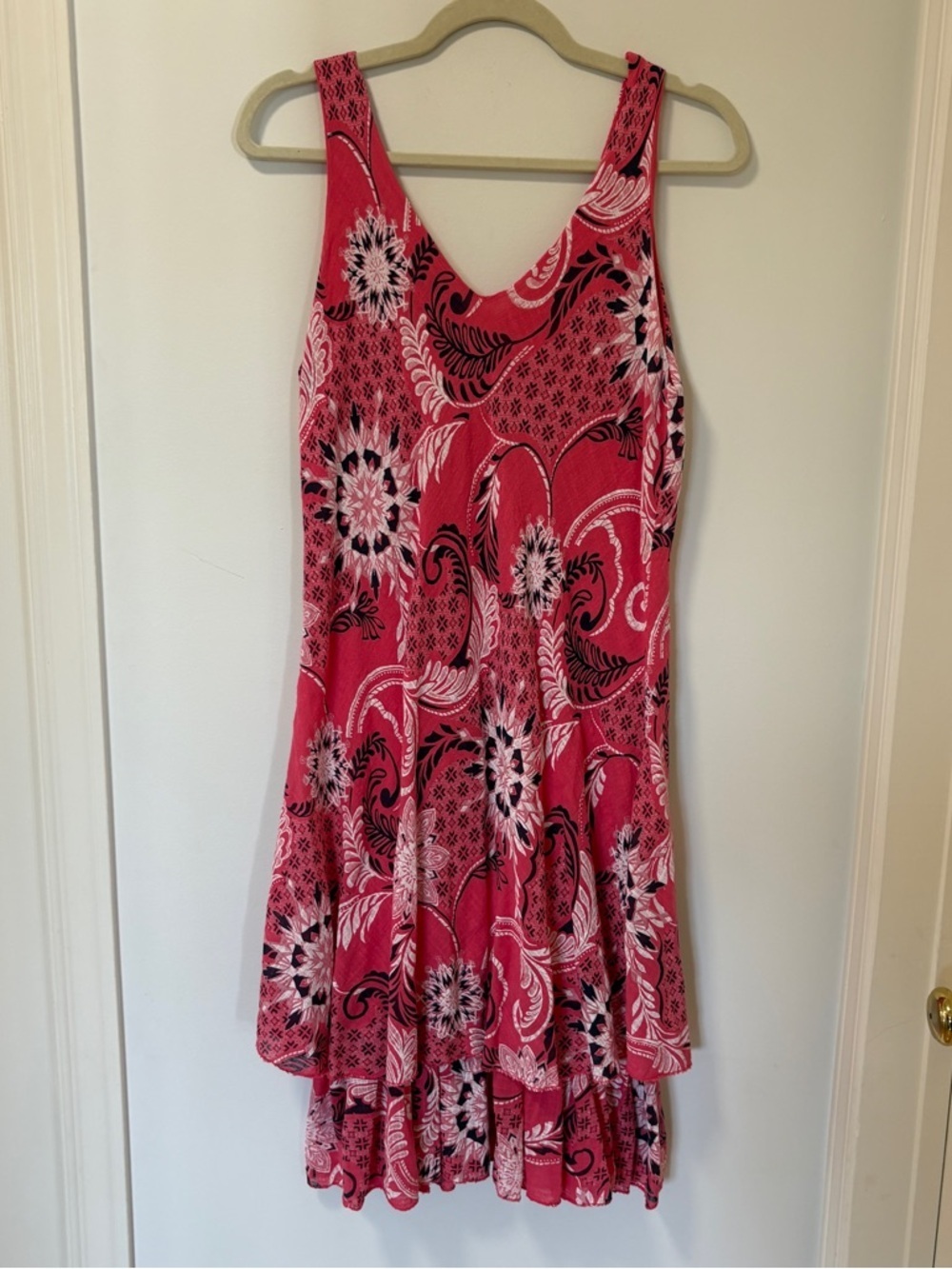 Froccella Sleeveless Dress Made in Italy One Size Cotton Viscose Blend Pattern